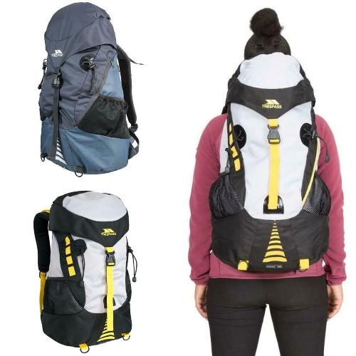 Unisex 45L Trespass Inverary Travel Backpack Hiking Bag-0