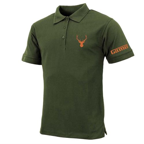 Mens Premium Polo Shirt with Stag & Game Logo Printing-2